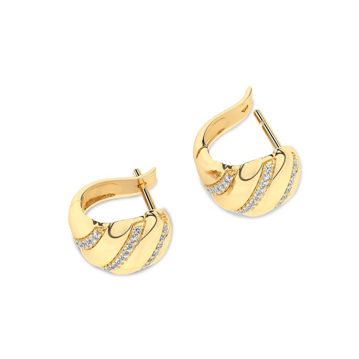 Round Statement Huggie Hoops
