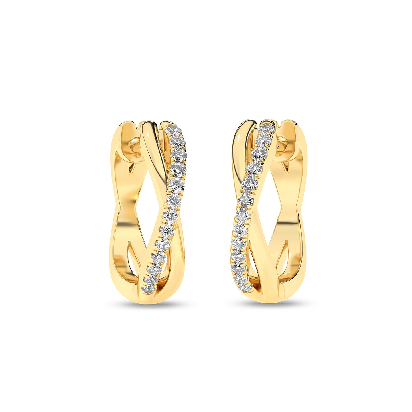 Enchanting Twisted Huggie Hoops