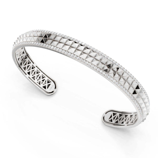 Two-Tier Pyramid Cuff Bracelet