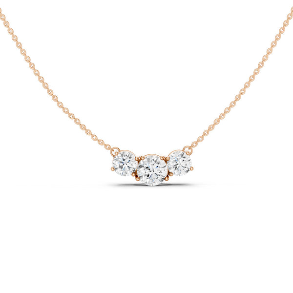 3-Stone Diamond Necklace