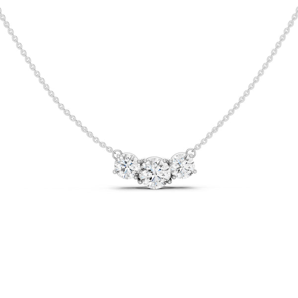 3-Stone Diamond Necklace