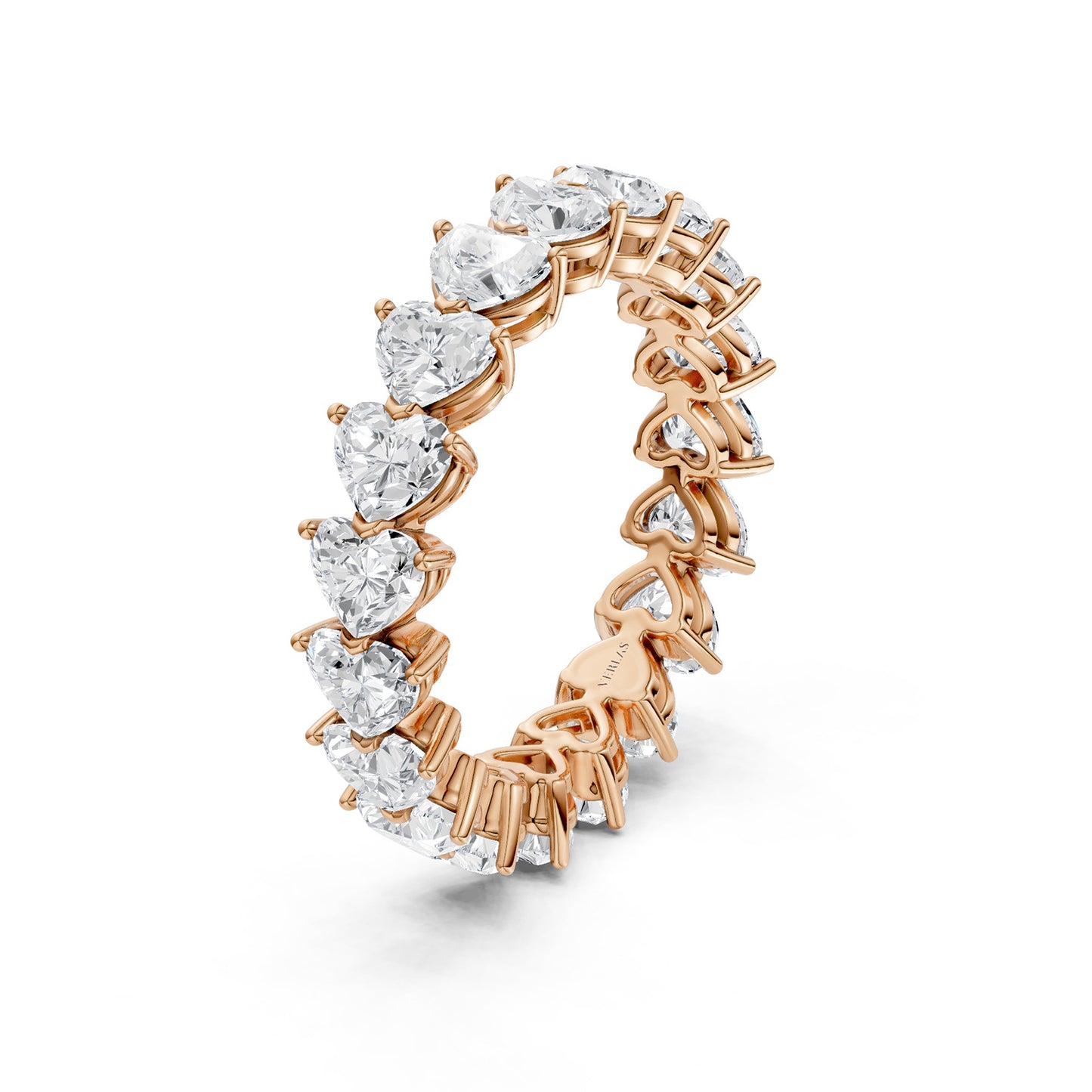 Horizontal Heart Eternity Band