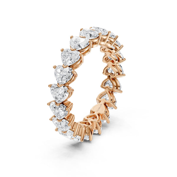 Horizontal Heart Eternity Band