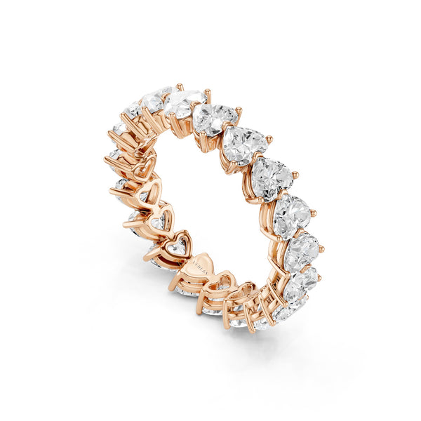 Horizontal Heart Eternity Band