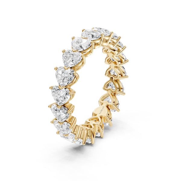 Horizontal Heart Eternity Band