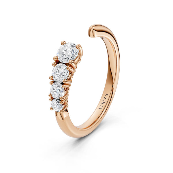Round Crescendo Open Ring