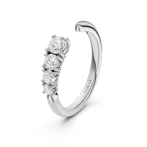 Round Crescendo Open Ring