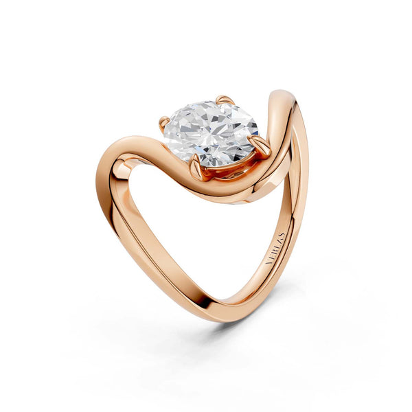 Curved Shank Ellipse Ring