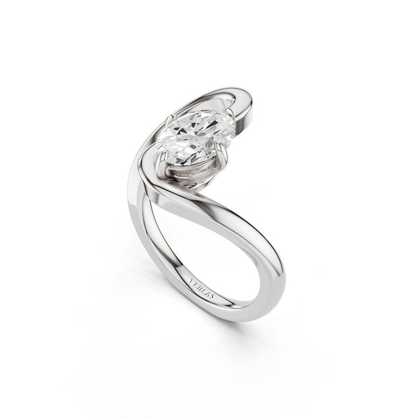 Curved Shank Ellipse Ring