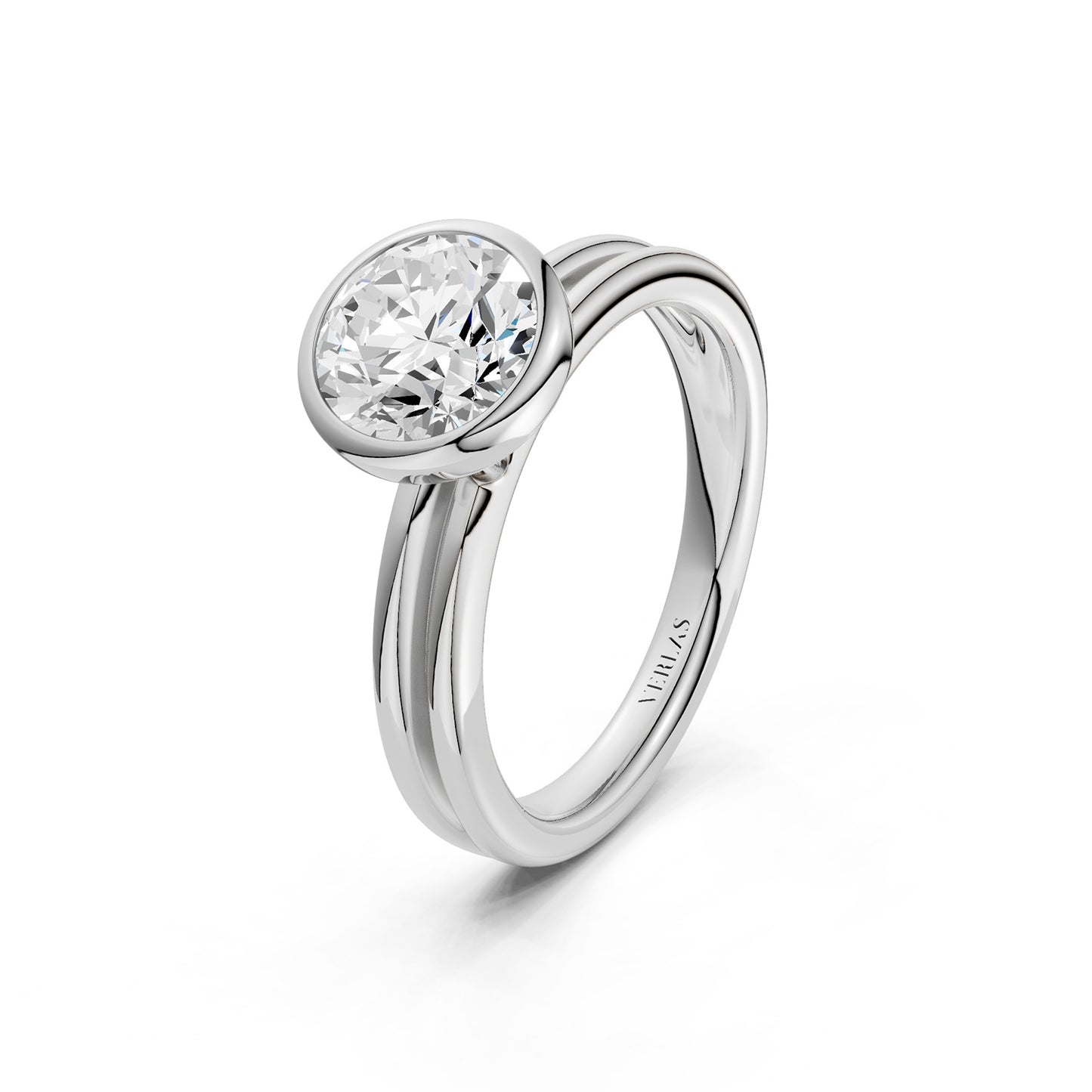 Coupled Round Bezel Ring