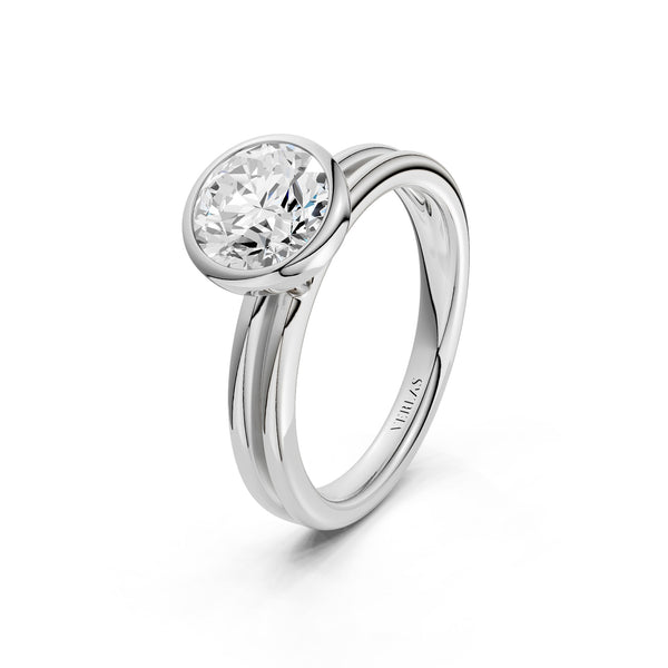 Coupled Round Bezel Ring