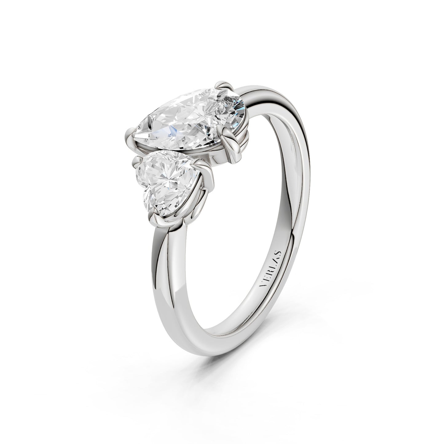 Heart Pear Diamond Toi et Moi Ring