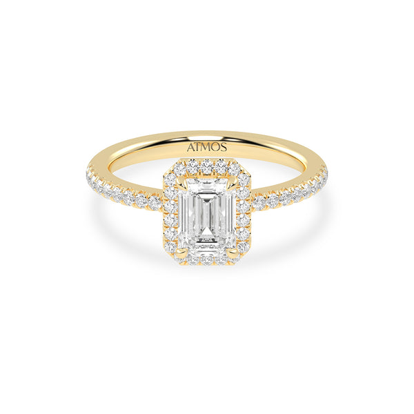 Luxe Emerald Halo Ring