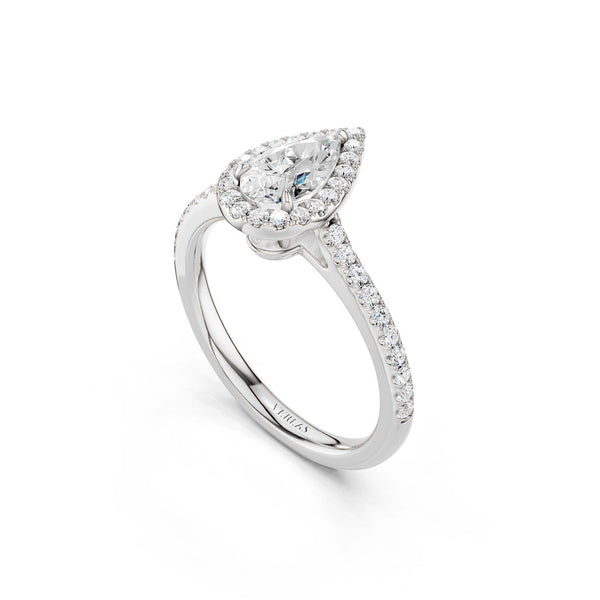 Dewdrop Signature Halo Ring