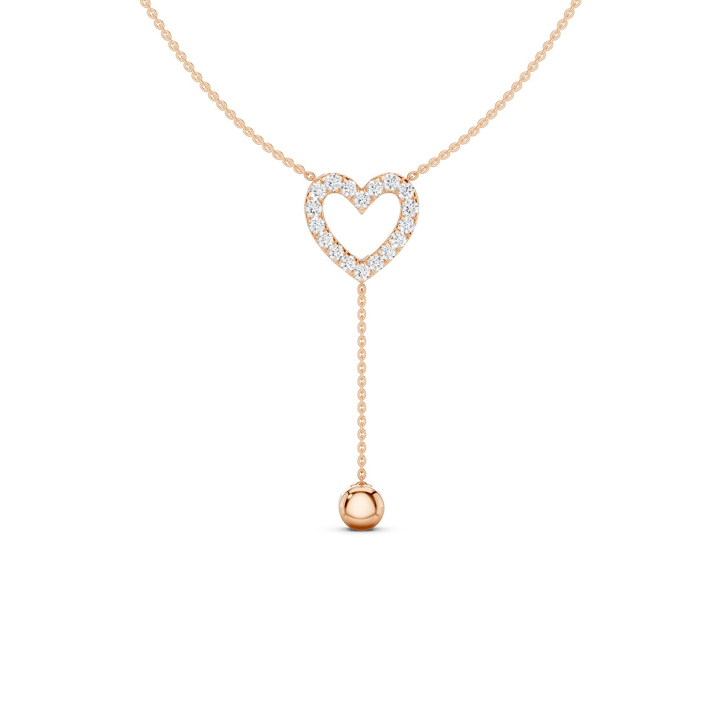 Silhouette Heart Drop Necklace