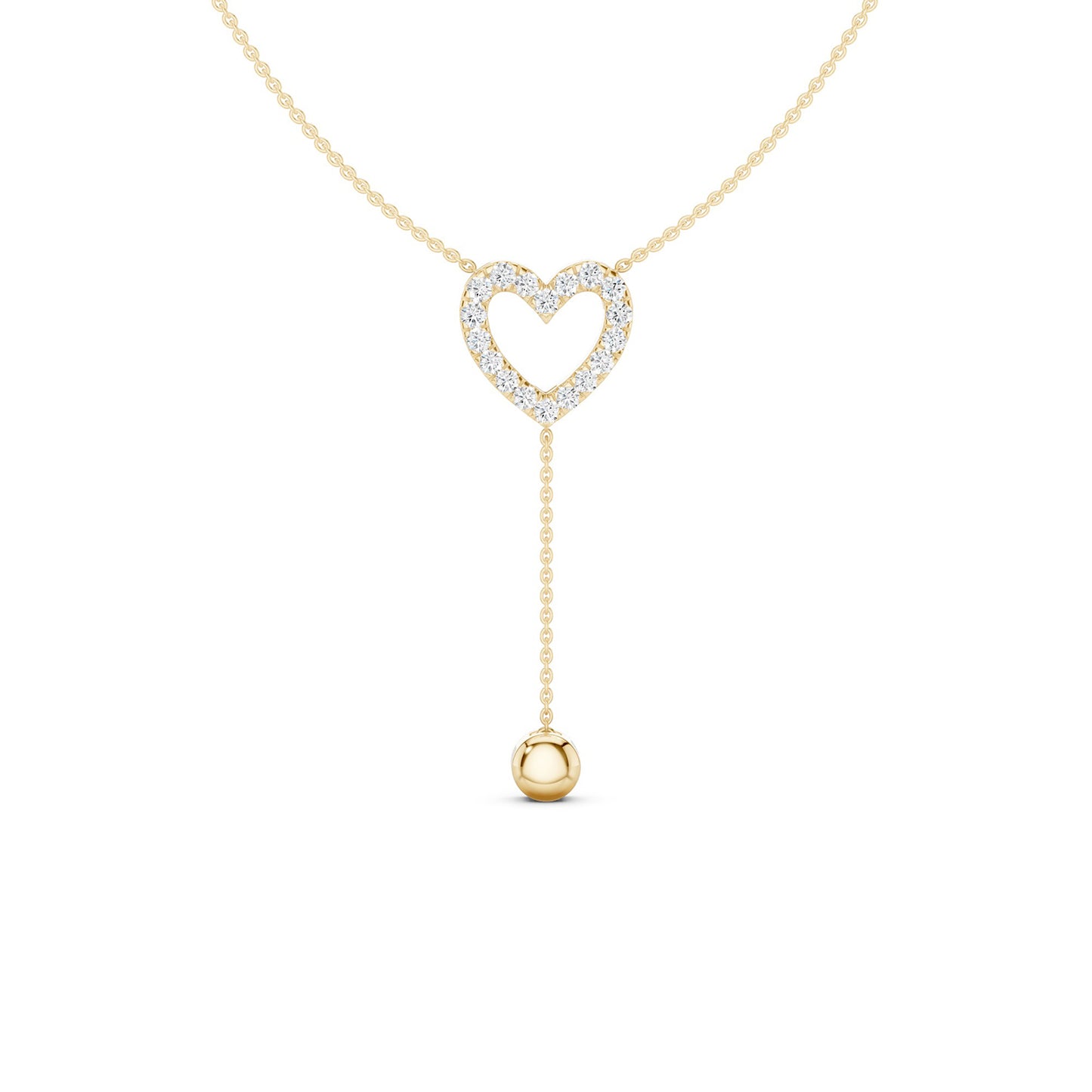 Silhouette Heart Drop Necklace