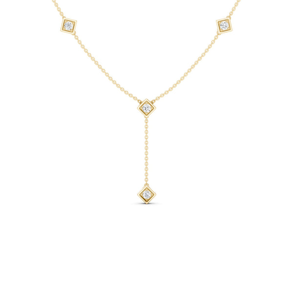 Cubic Stationed Y Necklace