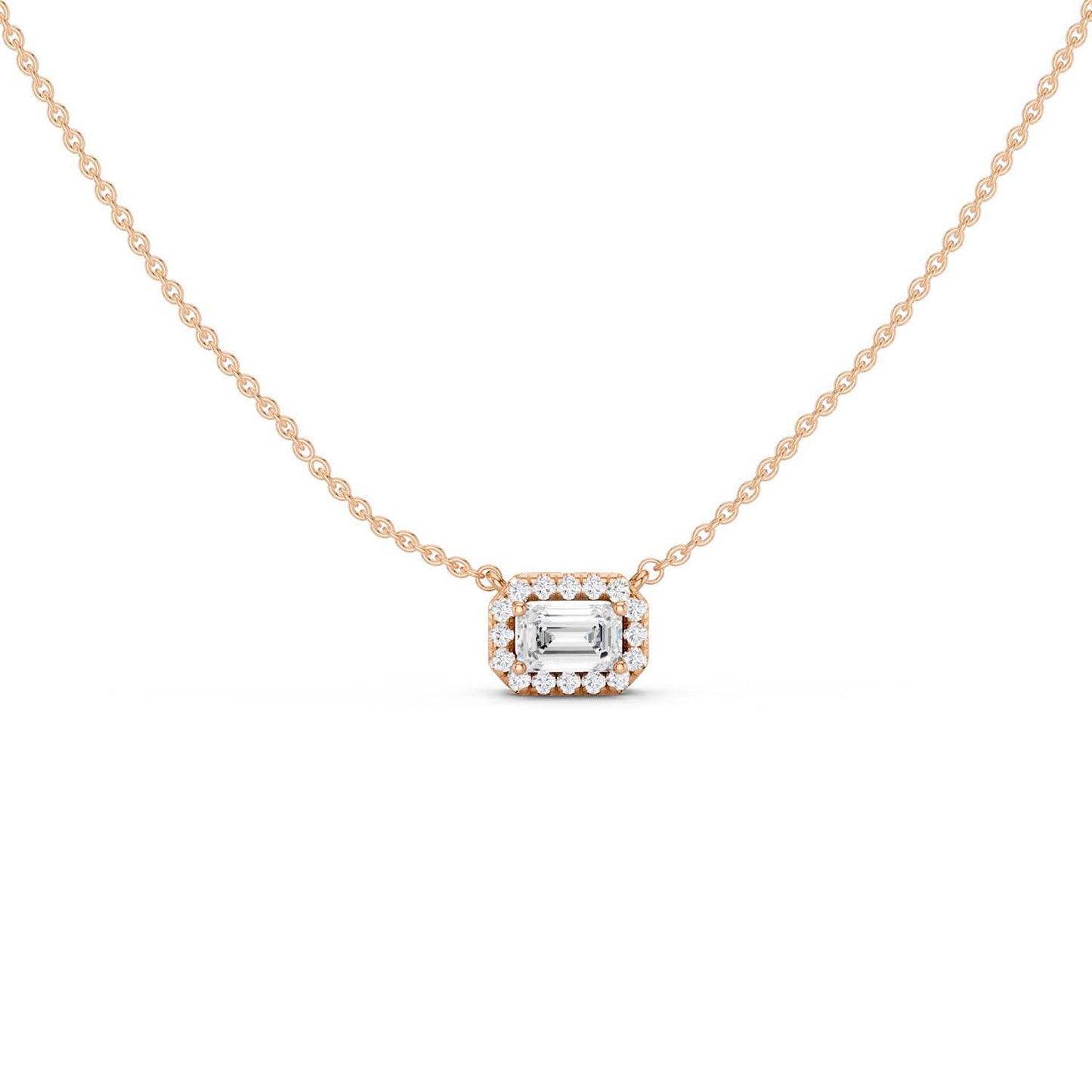 Emerald Halo Necklace
