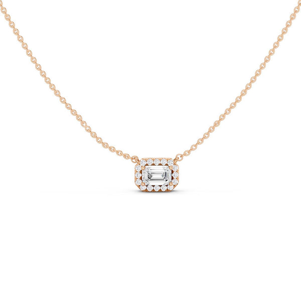Emerald Halo Necklace