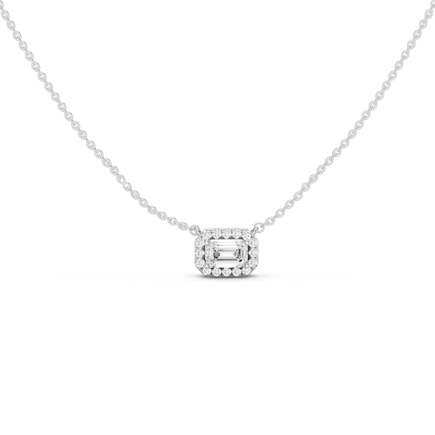 Emerald Halo Necklace