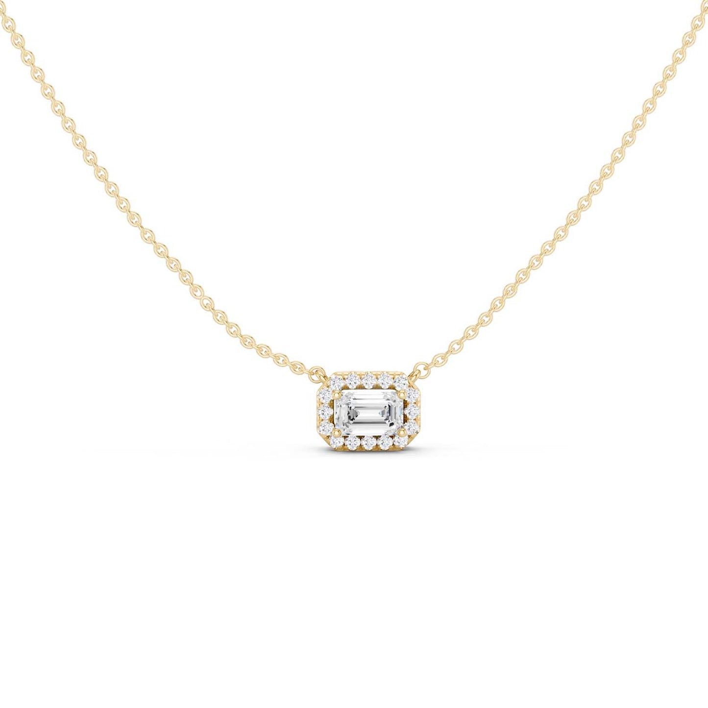 Emerald Halo Necklace