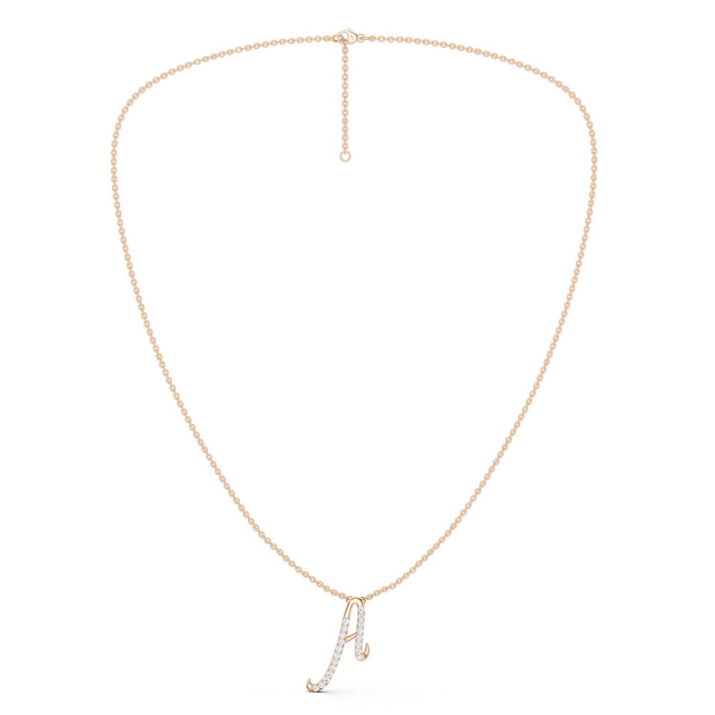 Signature Diamond Alphabet Necklace