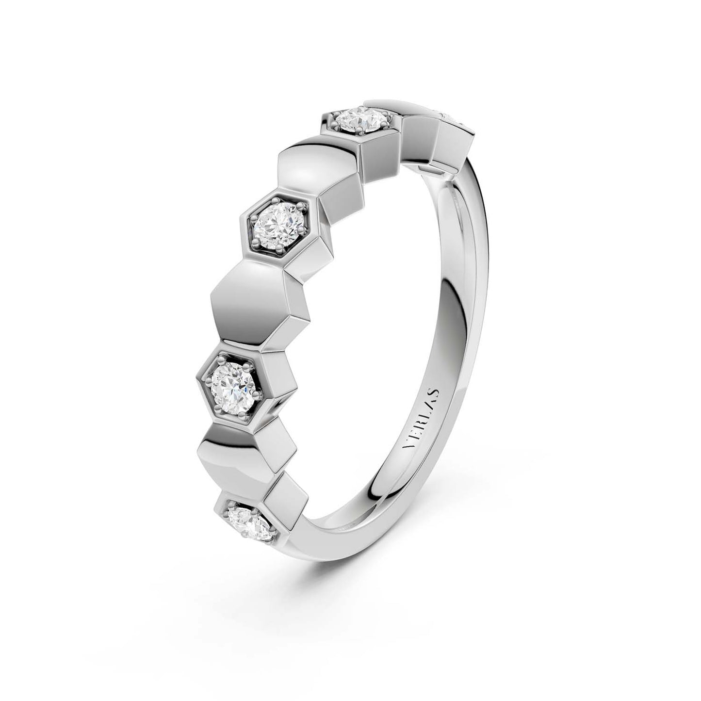 Alternating Diamonds Hexagon Band