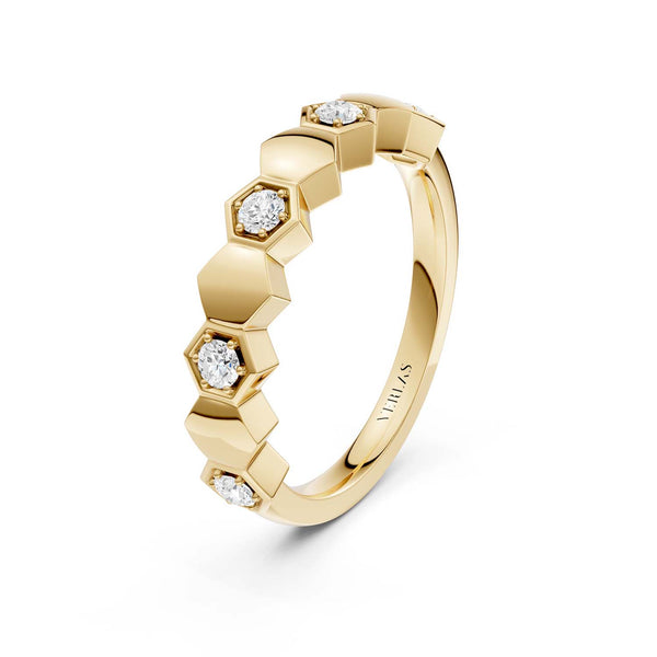Alternating Diamonds Hexagon Band