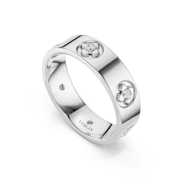 La Fleur 5.10mm 6-Diamonds Round Band