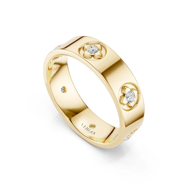 La Fleur 5.10mm 6-Diamonds Round Band