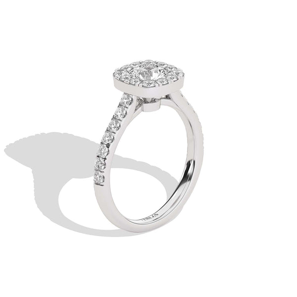 Signature Iconic Round-Princess Halo Ring
