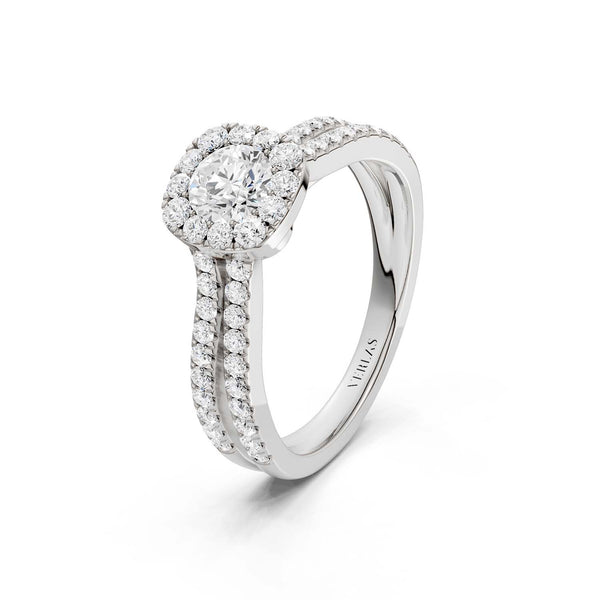 Unified Iconic Round-Princess Halo Ring