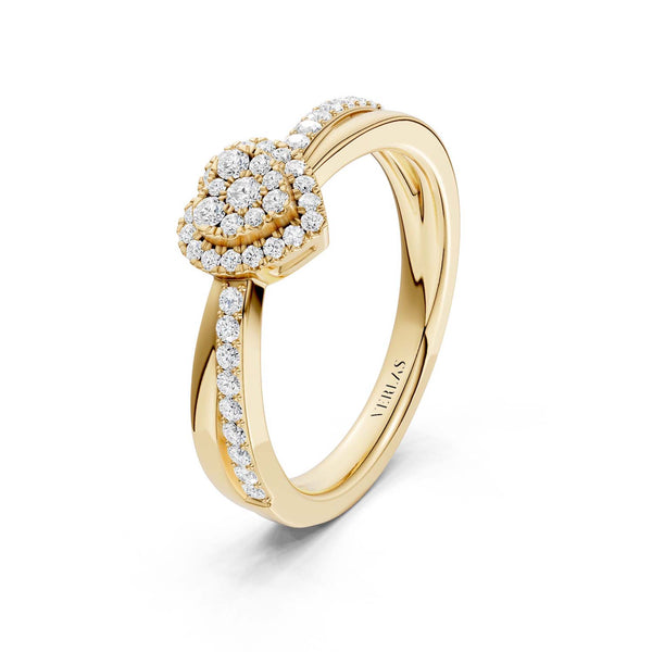 My Crossover Heart Halo Ring