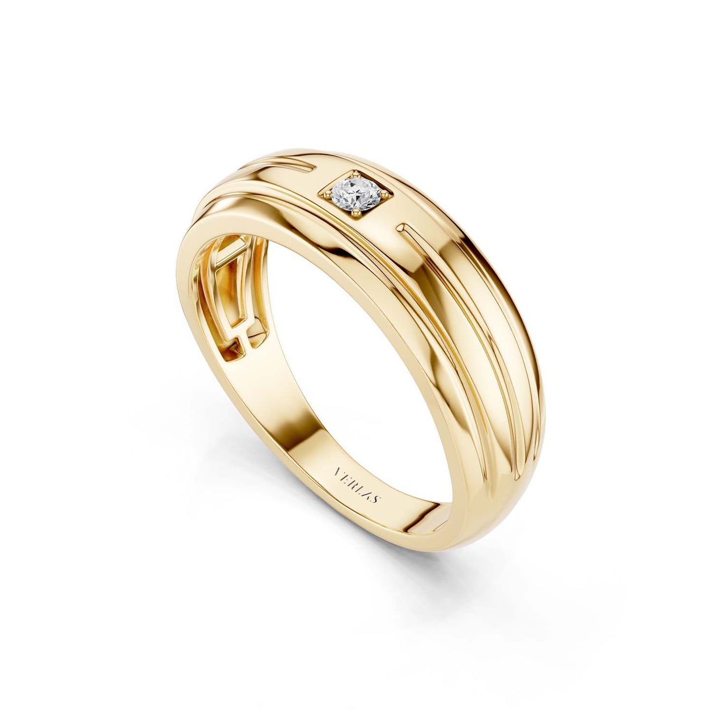 1-Stationed Round Diamond Band