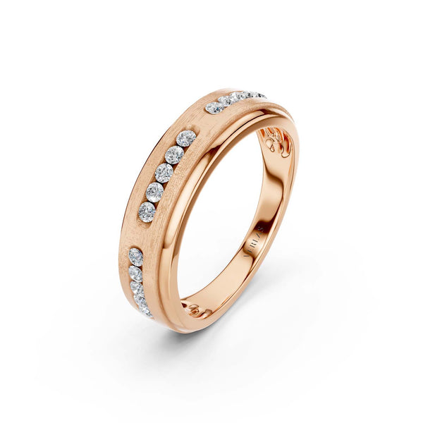 6mm 3-Trail Round Diamonds Nick-Set Band